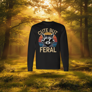 Camiseta de Manga Larga con Diseño de Mapache, Linda pero con un Toque Salvaje, para Niños, Adolescentes y Niños Pequeños, Regalo Promocional - Product Image 3