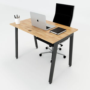 SFAT001 Aton <b>Simple</b> Computer <b>Desk</b> Single-Use Durable Rubberwood with Iron Frame Practical and Stylish Design - Product Image 2
