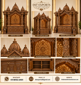 Bollywood Style Floral Carved Teak Wood <b>Mandir</b> <b>For</b> <b>Home</b> Buy Traditional carved Pillar Solid Wood Hindu <b>Pooja</b> Temple Australia - Product Image 6