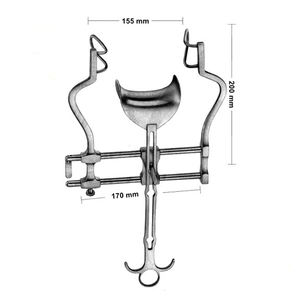 BALFOUR Cuchillas laterales 60mm Retractores abdominales profundos Especiales por GRAYROCKS ENTERPRISES Hecho en Pakistán - Product Image 1