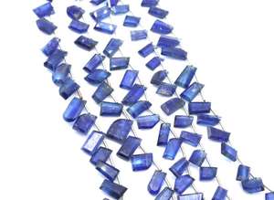 Cuentas de Gemas Naturales de Cianita Azul Facetada de Forma Elegante, Alta Calidad, 7 Pulgadas, Varios Tamaños, Cuentas para Hacer Joyas - Product Image 1