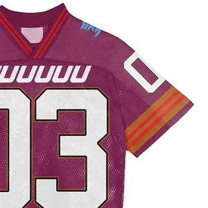 Customized <b>Crop</b> American Football Jersey with Oversized Mesh T-Shirts American Sublimated Baseball Jerseys at Wholesale Prices - Product Image 4