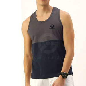 Débardeur pour homme en polyester/coton respirant et écologique, fabriqué au Pakistan, vente directe d'usine, vêtements d'été - Product Image 1