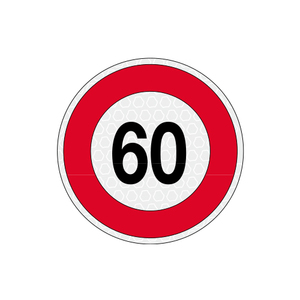 Pegatina para Coche con Límite de Velocidad de 60 KM/H, Disco de Visibilidad - Product Image 1