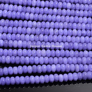 À la mode belle Tanzanite Quartz lisse Rondelle forme 8mm perles brins pour la fabrication de bijoux collier et Bracelet cadeau pour les femmes - Product Image 3