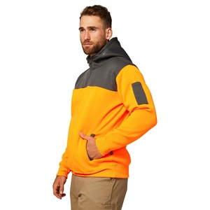 Wholesales Top Quality Hi-Vis Hoodies Clearance Lightweight Eco Friendly Half-Zip Construction <b>Work</b> Wear Hoodie & <b>Sweatshirts</b> - Product Image 2