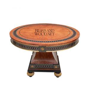 Mesa de Entrada Clásica de Lujo con Diseño de Latón y Madera - Product Image 1