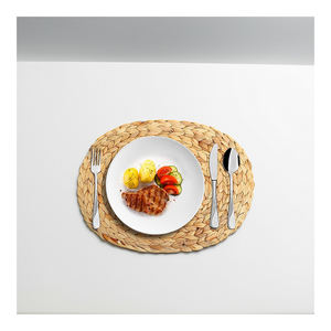 Manteles Individuales de Bambú, Jacinto de Agua y Pasto Marino, Estilo Campestre Ovalado, Material Natural de Vietnam, Ecológicos - TP2032 - Product Image 1