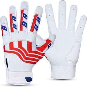 ถุงมือตีเบสบอลและซอฟต์บอลหนัง cabretta โลโก้ตามสั่งสำหรับผู้ใหญ่เยาวชนมีดีไซน์ธง - Product Image 1