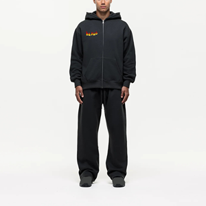 Survêtement Homme Personnalisé de Haute Qualité 100% Coton Respirant Léger avec Fermeture Éclair Sweat-Shirts Pantalons de Jogging Surdimensionnés Streetwear d'Hiver - Product Image 1