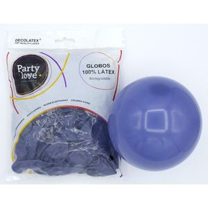 Palloncini in lattice Party Love blu 25 cm biodegradabili per decorazioni per feste - Product Image 1