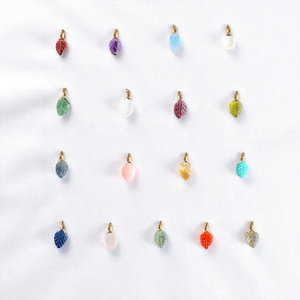 <b>Labradorite</b> Leaf Carving Charm <b>Pendant</b> Handmade Carving Gemstone <b>Pendant</b> Jewelry Natural Stone Charm - Product Image 2