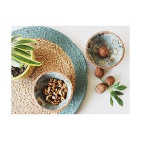 Bol en bois de haute qualité avec émail de travail ensemble de bols en émail de qualité supérieure en bois de mangue fournisseur indien - Product Image 5