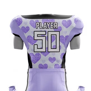 ชุดเครื่องแบบอเมริกันฟุตบอลระบายอากาศแขนสั้นมีโลโก้ตามสั่ง - Product Image 6