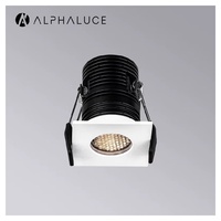 Spot encastré IP65 11W 7 Watts, taille de découpe 45mm, 2 3, downlight LED carré étanche pour salles de bain et toilettes
