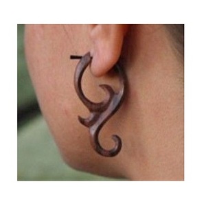 Pendientes de tachuelas Vintage de nueva apariencia francesa de alta moda elegantes artesanías de madera del fabricante indio regalos perla piedra principal - Product Image 1