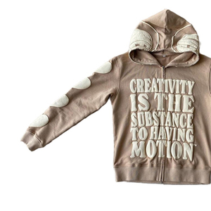 Venta al por mayor de alta calidad 100% algodón 400G peso pesado Puff impresión Regular Fit Streetwear logotipo personalizado hombres Puff impresión sudaderas con capucha - Product Image 2