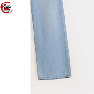 Jeans européens et américains déchirés lavés à jambes larges pour femmes 2025 printemps et automne nouvelle mode - Product Image 6