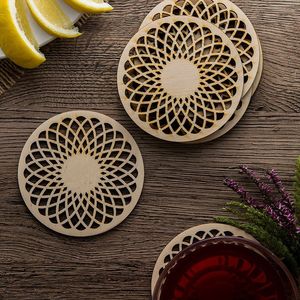 ถาดรองแก้ว MDF แบบสี่เหลี่ยมมีเอกลักษณ์ถาดรองแก้ว3.75แข็งพิมพ์ลายทันสมัยเป็นมิตรกับสิ่งแวดล้อมพร้อมถาดรองแก้วด้านหลังทำจากไม้ก๊อก - Product Image 4