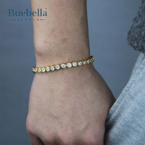 Hot Sale 5mm 18k Yellow Gold Plated 925 Sterling Silver Iced Clustered Hexagon Bracelet <b>for</b> <b>Men</b> Gifts Jewelry - Product Image 1
