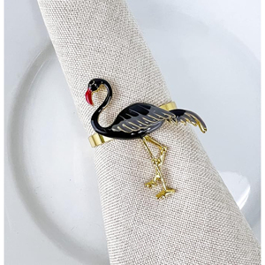 Servilleteros de Metal dorado de nuevo diseño con estilo, servilletero de flamenco, ajuste de mesa de comedor, hebillas de servilletero a un precio razonable - Product Image 5