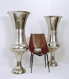 Vase à fleurs rond en aluminium de style moderne en gros, vase de sol fait à la main pour la maison, mariage, Noël, décoration, grande taille - Product Image 2