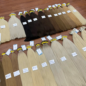 Cheveux russes en vrac, cheveux humains en vrac, extensions Venodor, très haute qualité, nombreuses couleurs, lisses naturelles en vrac - Product Image 1