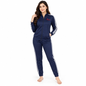 Fashionable Women <b>Tracksuit</b> Crafted With Quality Fabric And Comfortable Fitting Offering Strong Construction Neat <b>Stitching</b> - Product Image 1