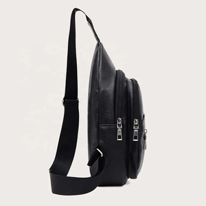 Bolso de Pecho Negro Minimalista, Bolso de Hombro de Microfibra y Cuero Sintético con Cierre de Hebilla, Duradero, para Uso Diario en Todas las Estaciones - Product Image 2