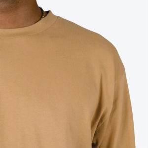 220 gramos personaliza tu propio logotipo Camiseta de manga larga 100% algodón cuello redondo Casual hombres Camiseta de manga larga en blanco - Product Image 3