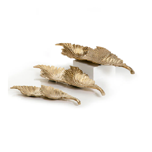 Bandeja para servir de Metal con acabado dorado, diseño martillado elegante, plato de decoración de mesa de Navidad para Catering Low - Product Image 2