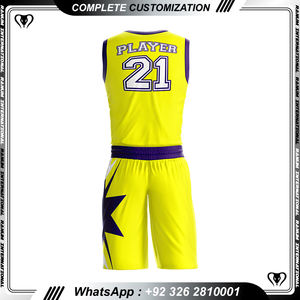 Uniformes de Baloncesto Personalizados de Buena Calidad, Precio Económico, Tela y Colores Personalizables, Unisex, con Inspección de Control de Calidad al 100% - Product Image 3
