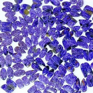 High Quality Cabochon Quartz Gemstone Natural Charoite Pair Loose Semi-Precious Customizable Sizes Jewellery Making Wholesale - Product Image 6