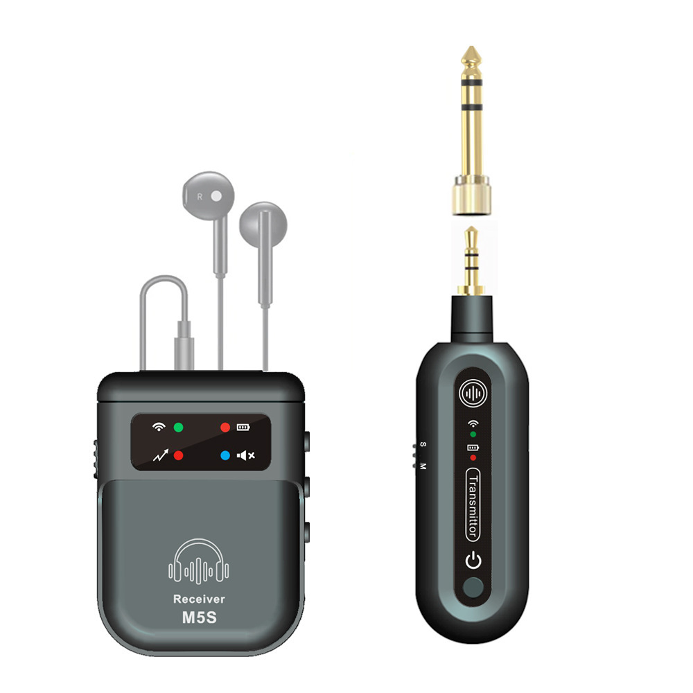 2.4G <strong>Wireless</strong> In-Ear Monitor System 90&deg; Rotate Transmitter Receiver Set Automatic <strong>Pairing</strong> Plug and Play Low Latency Rechargeable