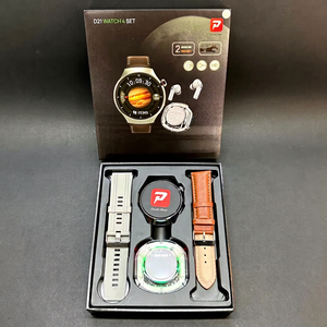 Montre connectée KR D21 4-en-1 avec écouteurs TWS, écran IPS tactile, moniteur de fréquence cardiaque, appareil portable unisexe - Product Image 1