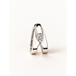 Pendentif en zircon plaqué rhodium or rose, bijou hip-hop, cadeau - Product Image 1