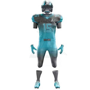 Uniforme de football américain durable en sublimation, respirant, à manches courtes, séchage rapide, tissu extensible doux pour une flexibilité et un ajustement parfaits - Product Image 2