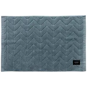 [OEM Customized Products]Jacquard Pattern Bath Mats Made in Japan 100% Cotton Durable Absorption Bathroom rug foot Blue Grey