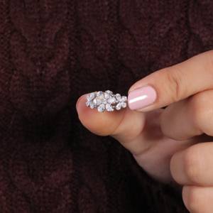 Bague d'éternité de fiançailles et de mariage en argent sterling 925 plaqué or 14 carats avec perle de 0,97 carat taille poire marquise, conçue sur mesure - Product Image 6