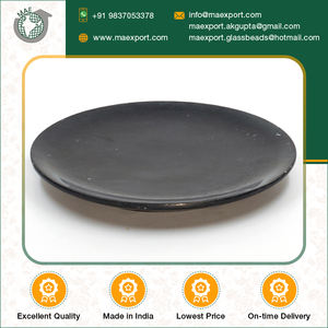 Premium <b>Round</b> Black Marble <b>Serving</b> <b>Tray</b> with Stylish Simple Design for Home Hotel and Luxurious Dining available for bulk supply - Product Image 2