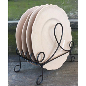 Customized Iron Metal Plate Rack Black Finished Perfect For Kitchenware <b>Tabletop</b> Standing Multifunction Plate <b>Storage</b> Holder - Product Image 6
