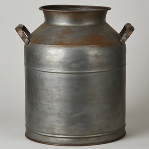 กระป๋องนมกัลวาไนซ์แบบดั้งเดิมพร้อมผิวแบบโบราณเหมาะสำหรับห้องครัวบ้านกลางแจ้งสวนคาเฟ่และบ้านไร่ - Product Image 5