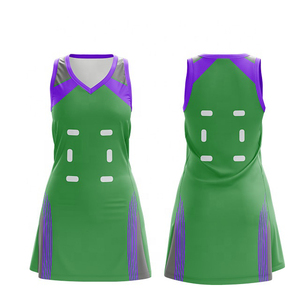Uniforme de Netball para mujer al mejor precio impreso personalizado sublimación al por mayor nuevo diseño superior sublimación Netball Jersey verde - Product Image 4