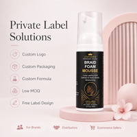 Fabricant de mousse coiffante pour tresses sous marque privée, à tenue longue durée et sans résidus, pour les marques de cheveux texturés