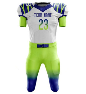 Nuevo uniforme de fútbol americano de poliéster 100% personalizado, nuevo diseño, uniforme de ropa de fútbol impreso por sublimación a la venta - Product Image 3