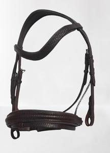 Brida de cuero negro de alta calidad con relleno suave de PVC duradero y hardware S.S Excelente precio para producto de equitación - Product Image 3