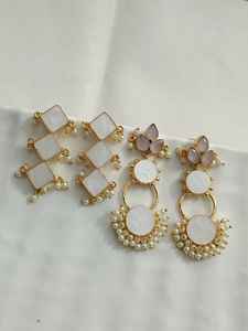 Conjunto de joyería de latón de estilo indio a la moda, pendientes de gota chapados en oro para mujer, ropa de oficina étnica informal, venta al por mayor, Animal de moda - Product Image 3