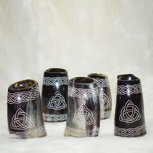 Corne d'Ange Médiévale Rustique Durable Sculpté Artisanat Naturel Original Historique Boire Viking Cosplay Poli - Product Image 1