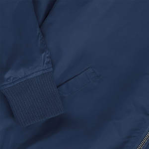 Transpirable Otoño Invierno mujer azul Patchwork gráfico pantalla impresa chaqueta vaquera fiesta satén Zip up venta al por mayor cintura chaquetas chica - Product Image 4