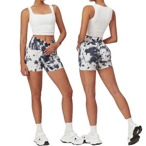 Women Tie Dye Scrunch Butt Lifting Sports <b>Leggings</b> Custom High Waist Yoga Shorts In Very <b>Cheap</b> Price - Product Image 5